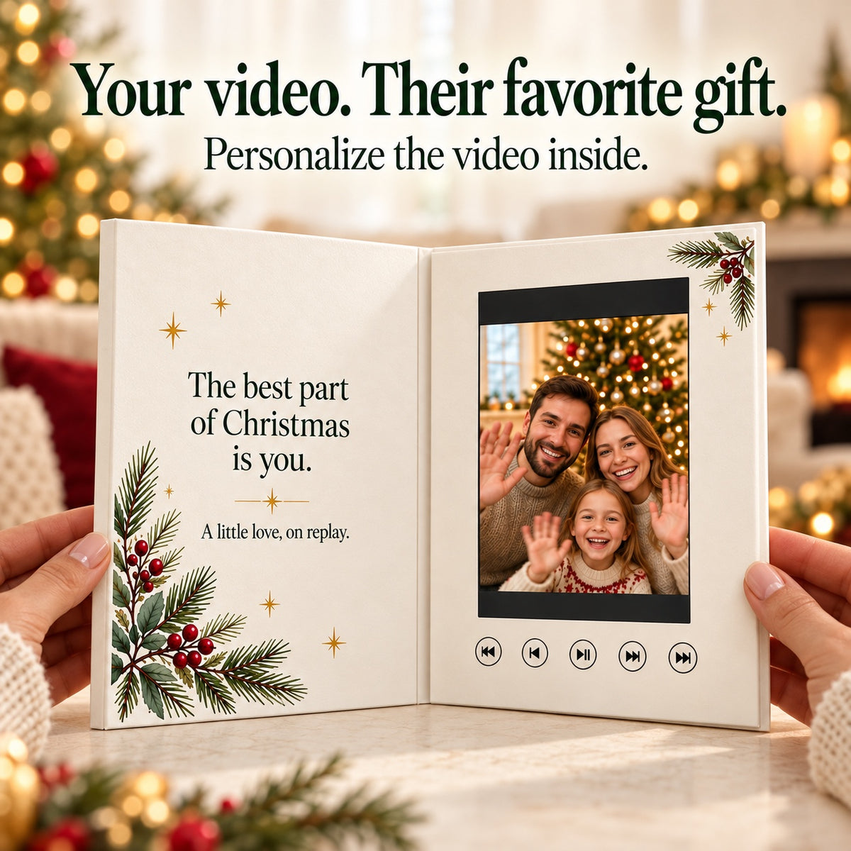 7-Inch Personalized Christmas Video Card