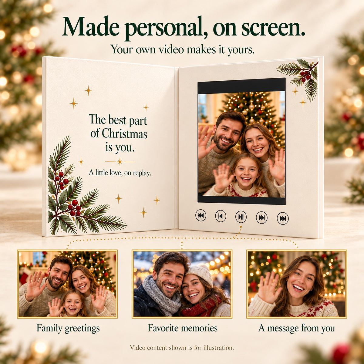 7-Inch Personalized Christmas Video Card