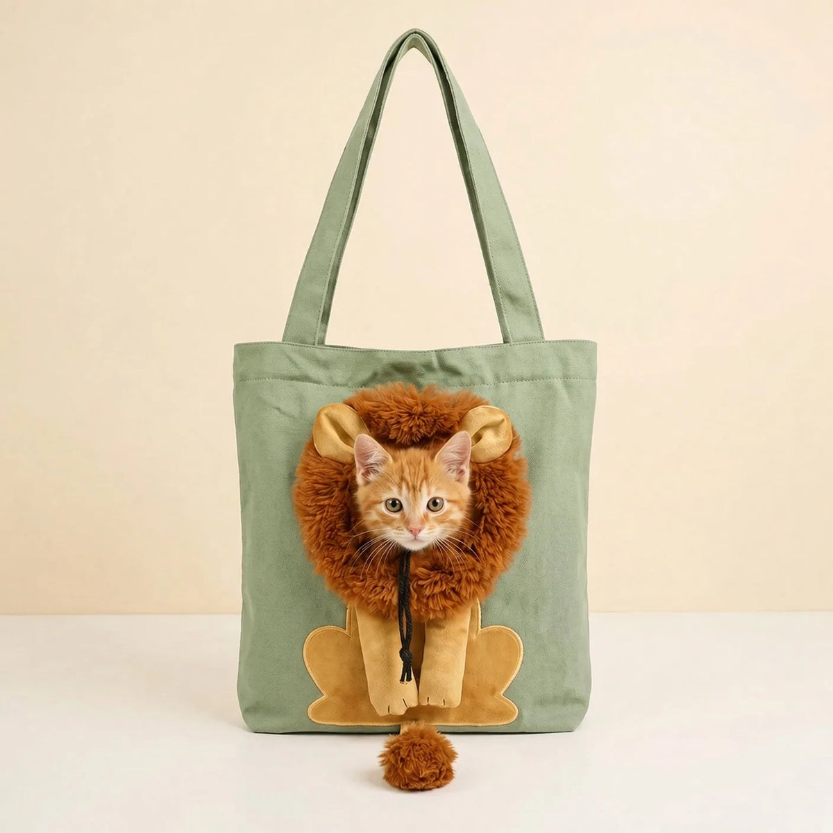 Peek-a-Boo Canvas Pet Carrier Tote