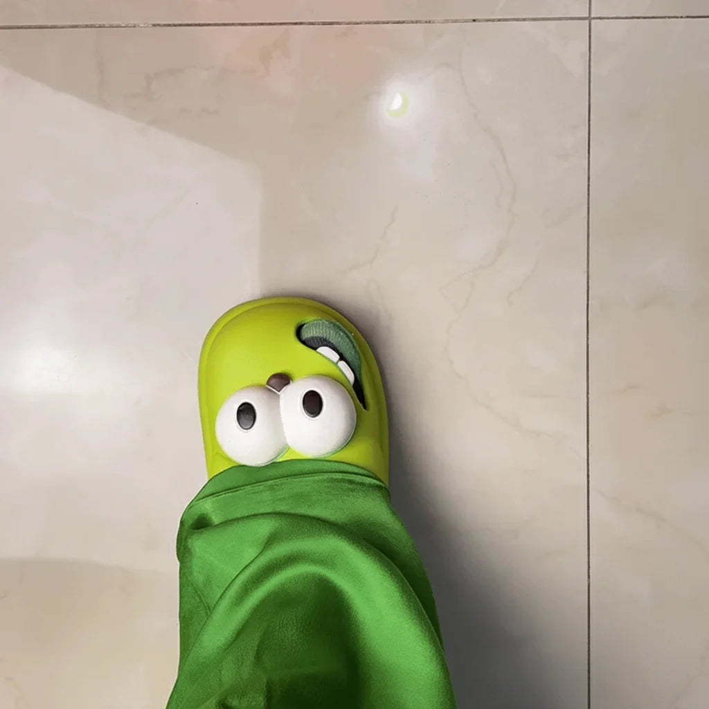 Plush Smiling Face Slippers