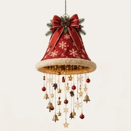 Illuminated Christmas Hanging Ornament, Lighted Holiday Door Wall Decor