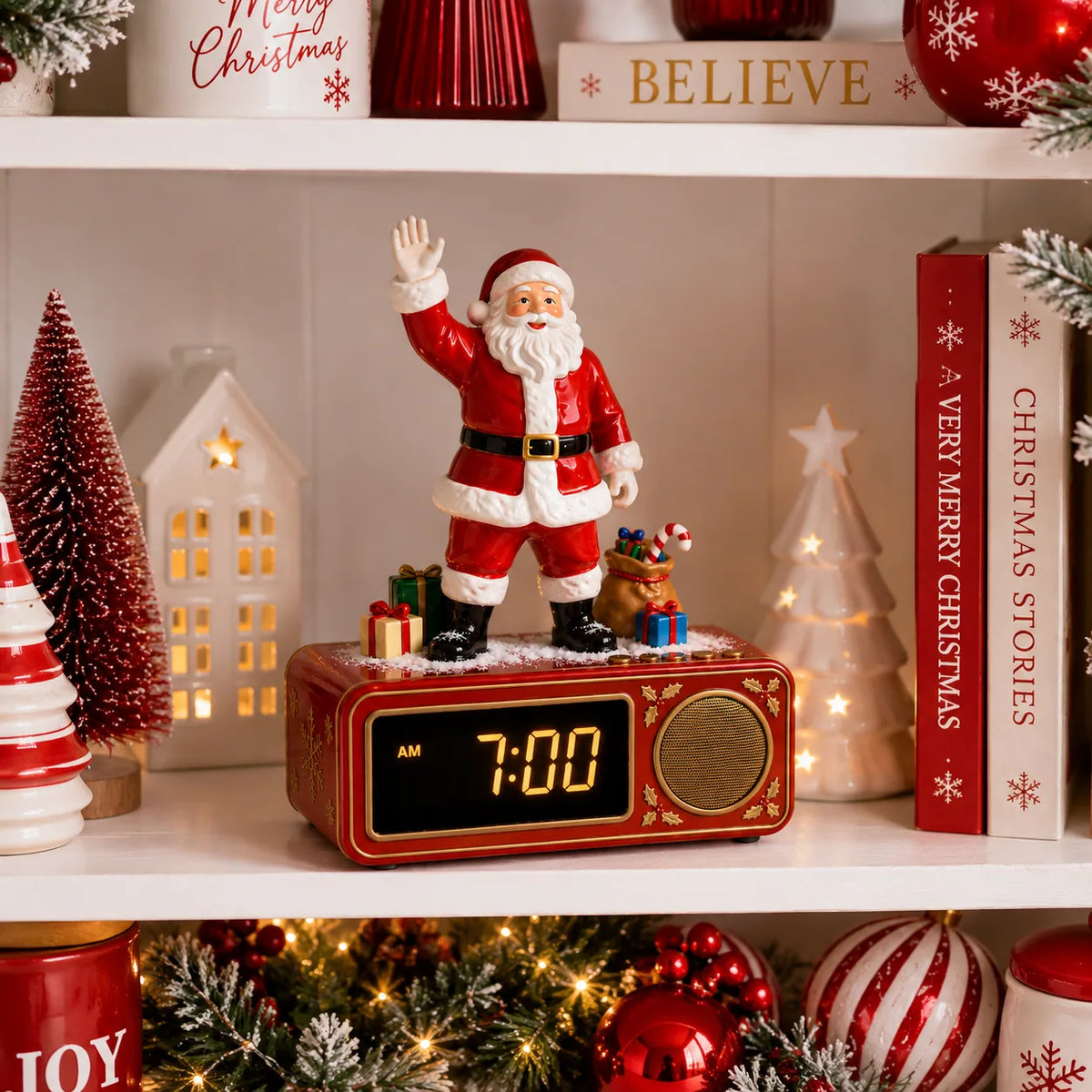 Christmas Animated Santa Holiday Alarm Clock