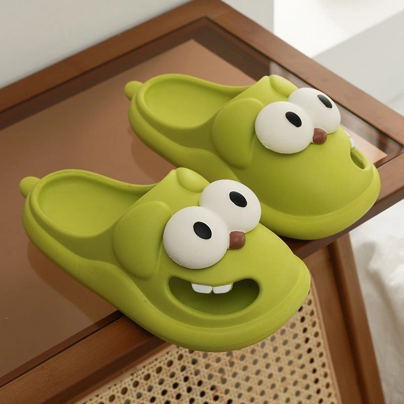 Plush Smiling Face Slippers