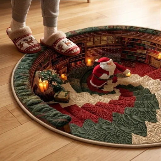 3D Optical Illusion Christmas Rug