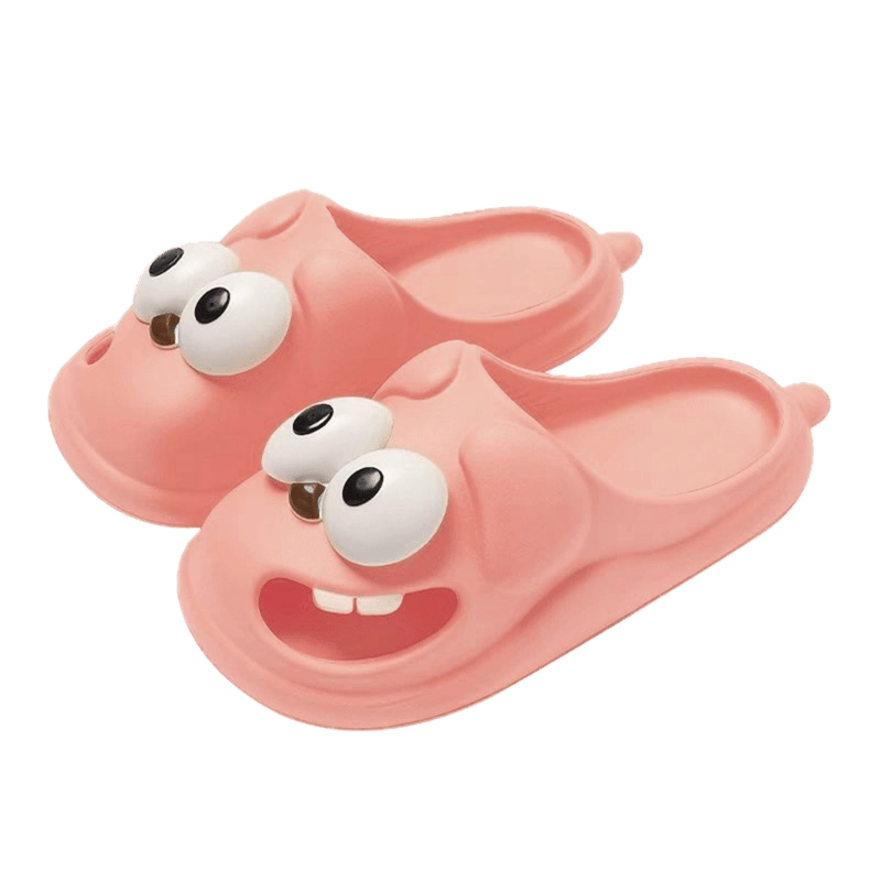 Plush Smiling Face Slippers