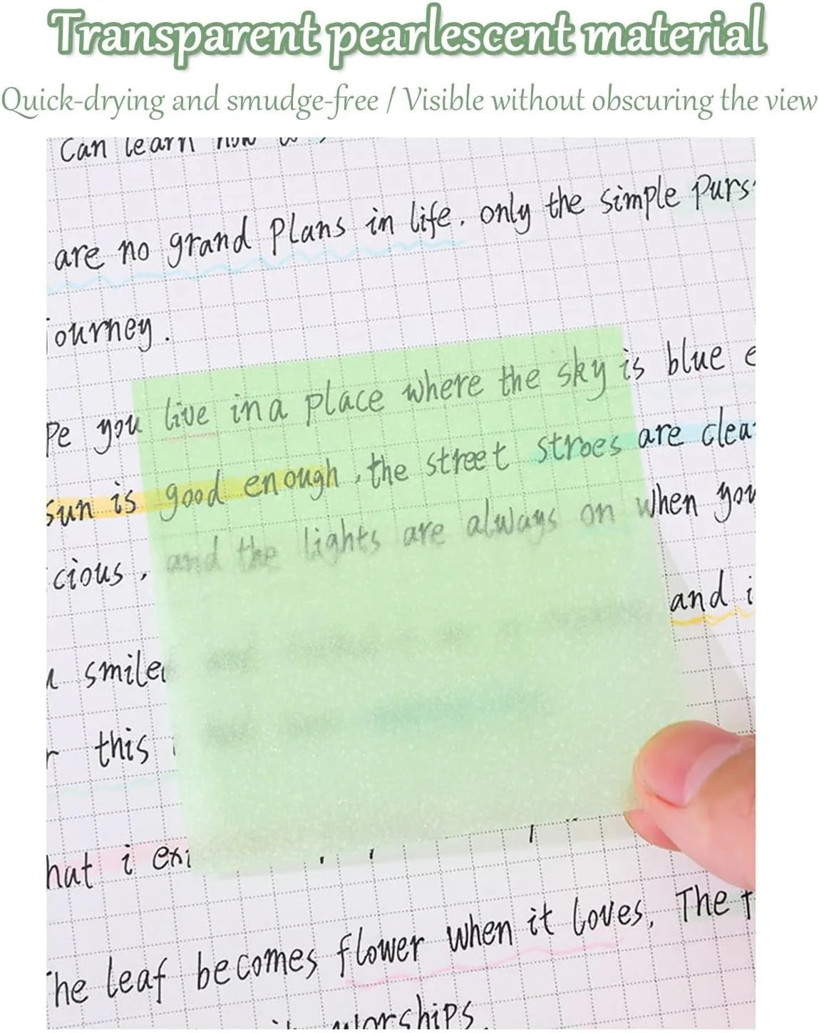 Transparent Glitter Sticky Notes