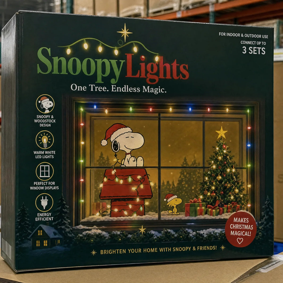 Snoopy & Woodstock Holiday String Lights