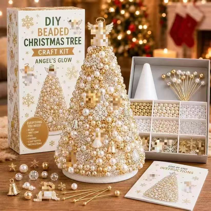 DIY Beaded Christmas Tree Craft Kit - Relaxing Festive Fun