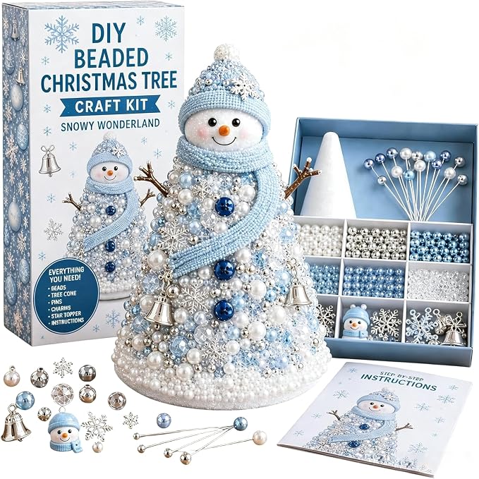 DIY Beaded Christmas Tree Craft Kit - Relaxing Festive Fun