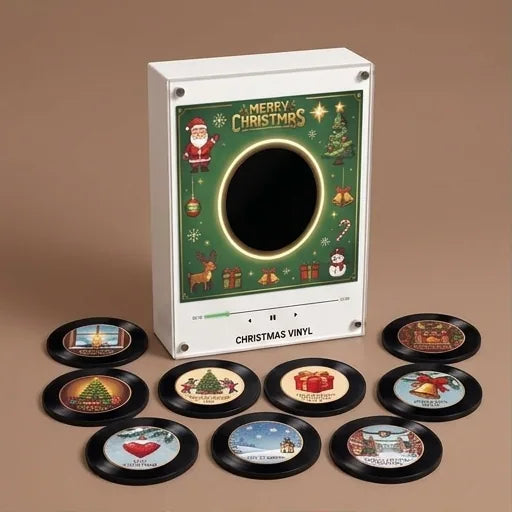 Magnetic Retro Pixel Art Vinyl Christmas Frame