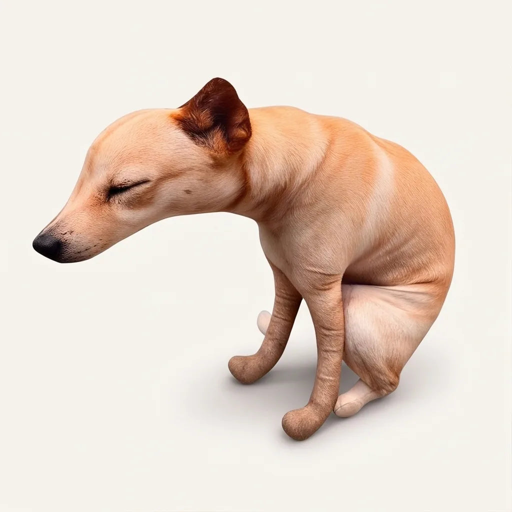 Pooping Dog Throw Pillow