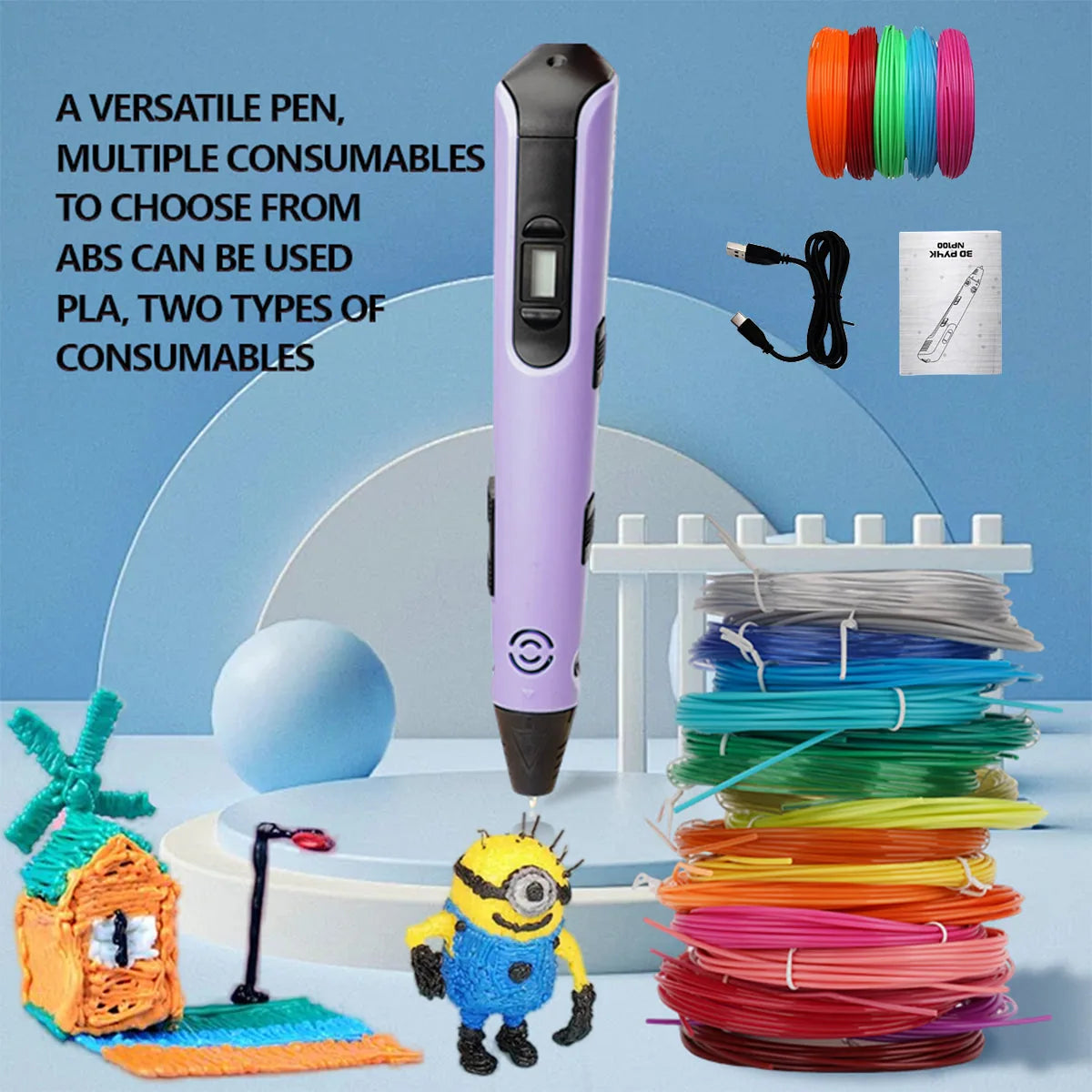 3D Printing Pen with PLA Filaments