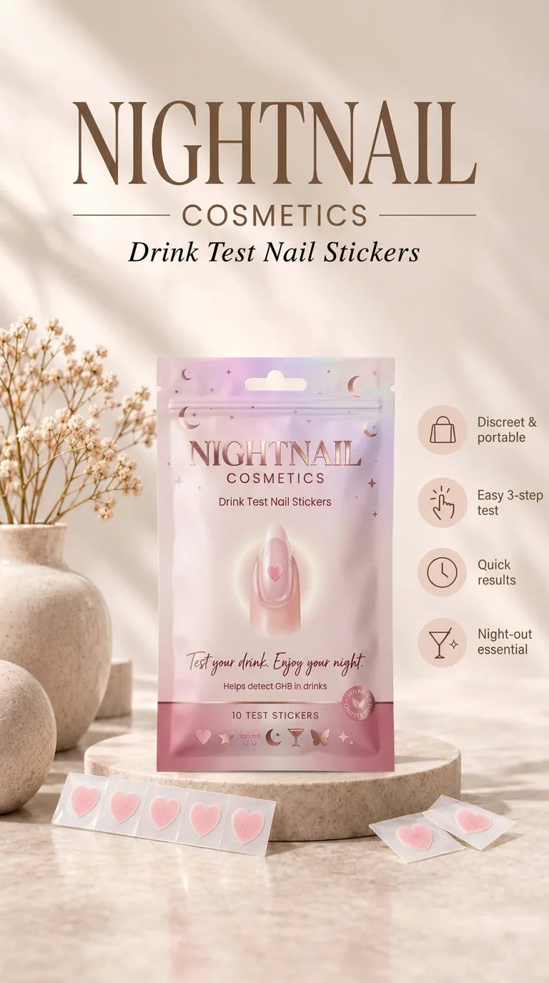 Discreet Nail Stickers for Drink Testing Hidden Safety Test for Night Out