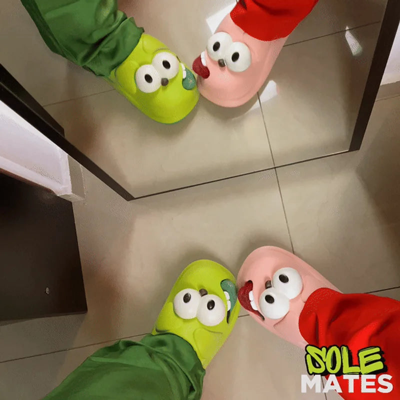 Plush Smiling Face Slippers