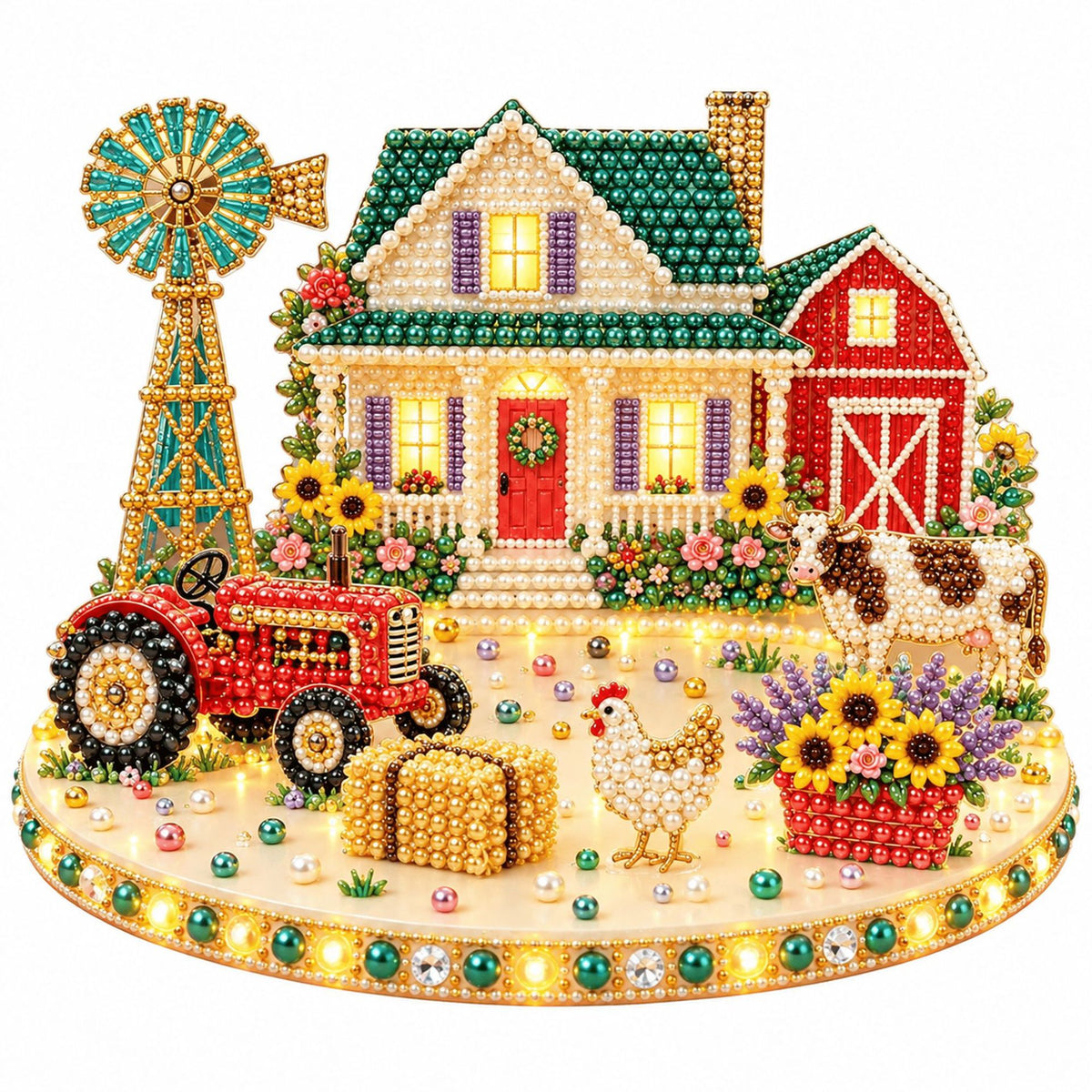 Magical Christmas Village Kit - Sparkling Holiday Centerpiece