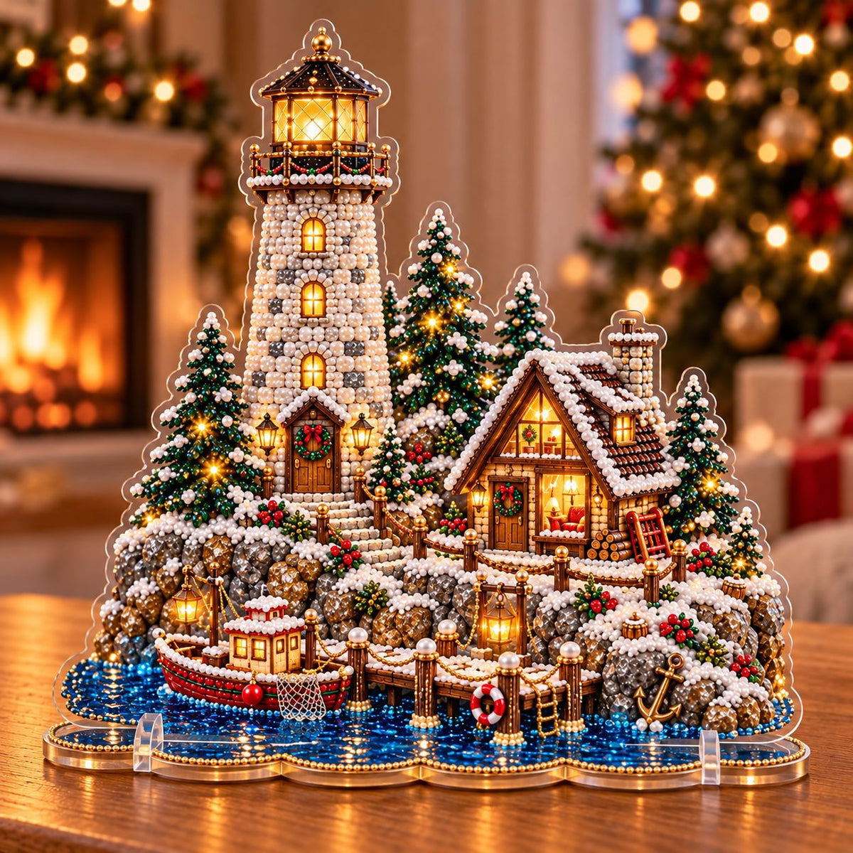 Magical Christmas Village Kit - Sparkling Holiday Centerpiece