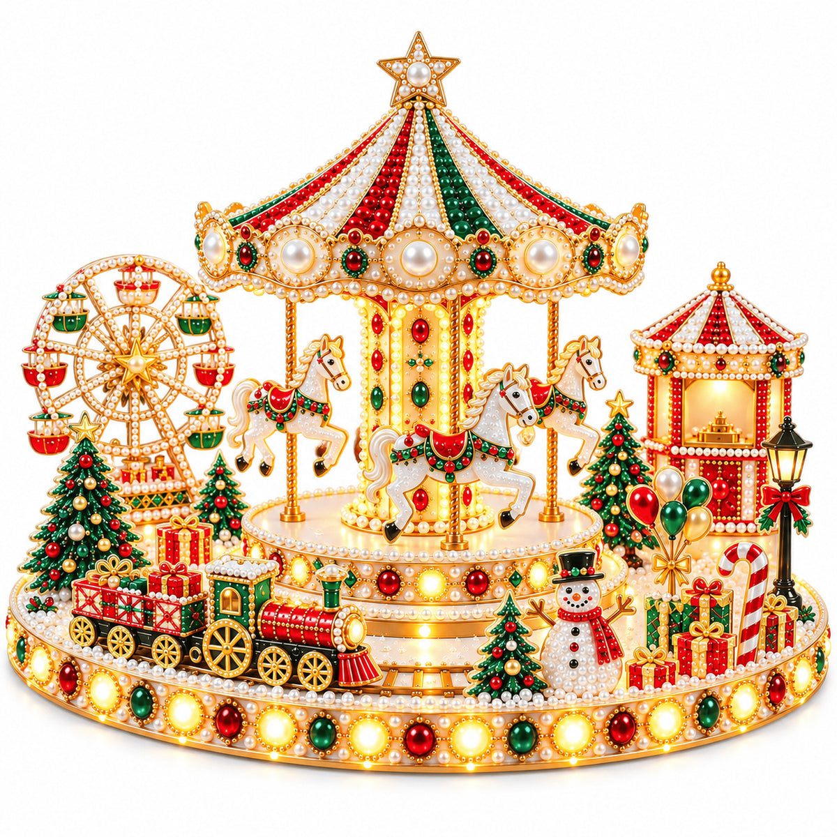 Magical Christmas Village Kit - Sparkling Holiday Centerpiece