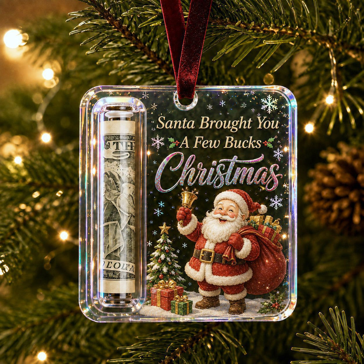 Christmas Cash Gift Ornament - Keepsake Money Gift