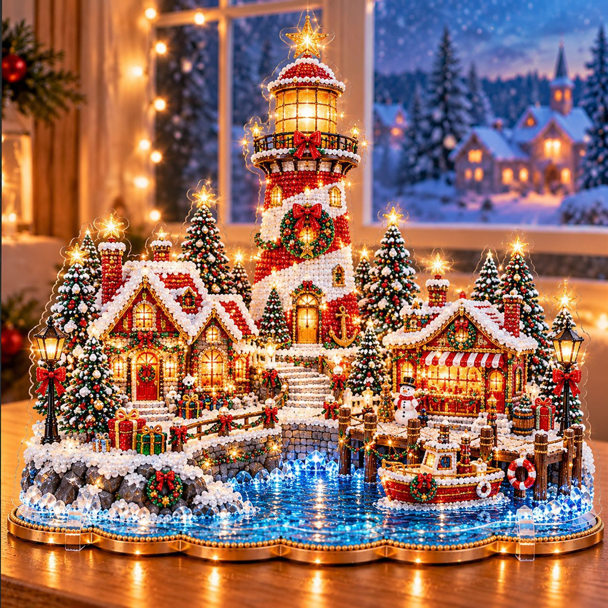 Magical Christmas Village Kit - Sparkling Holiday Centerpiece