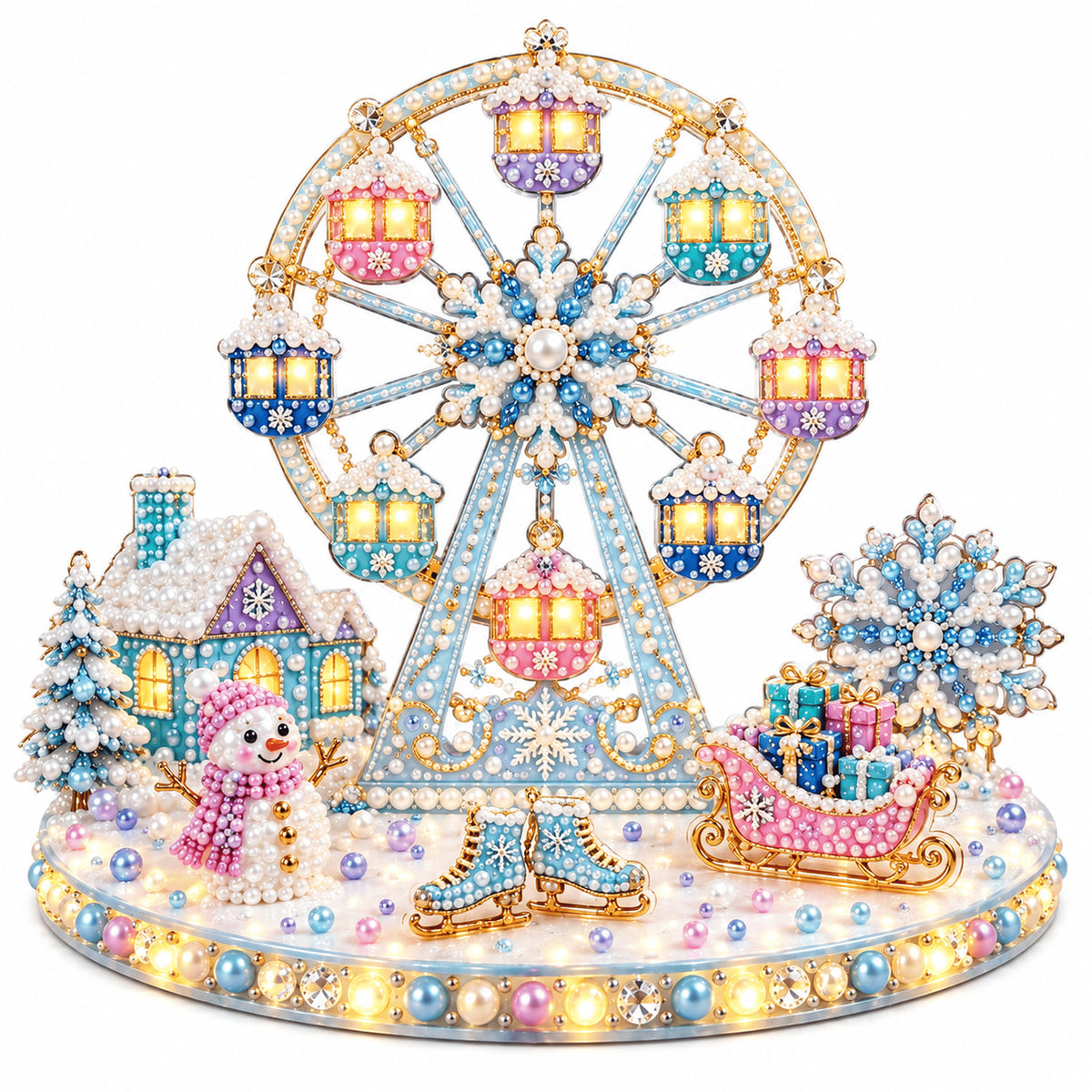 Magical Christmas Village Kit - Sparkling Holiday Centerpiece