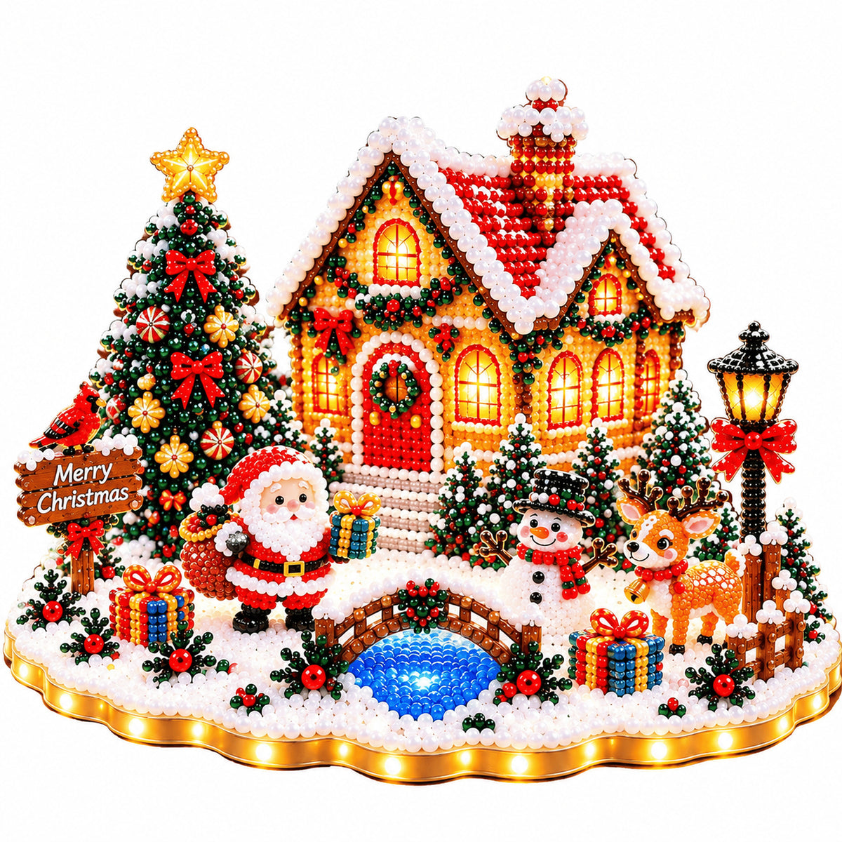Magical Christmas Village Kit - Sparkling Holiday Centerpiece