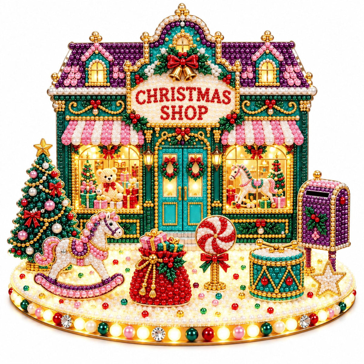 Magical Christmas Village Kit - Sparkling Holiday Centerpiece