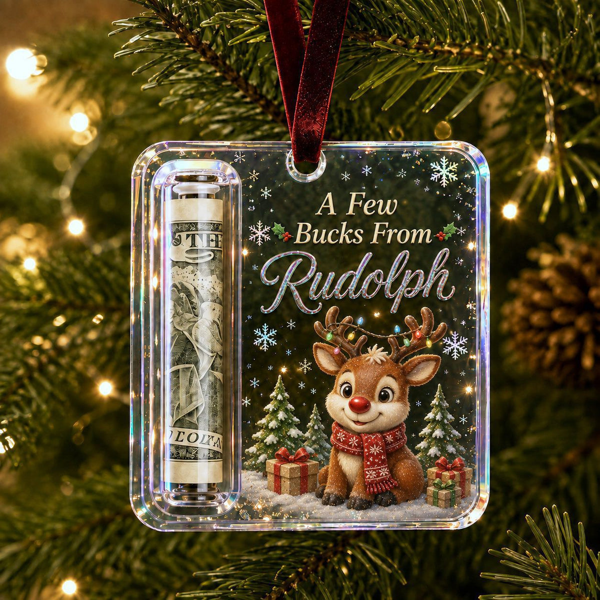 Christmas Cash Gift Ornament - Keepsake Money Gift