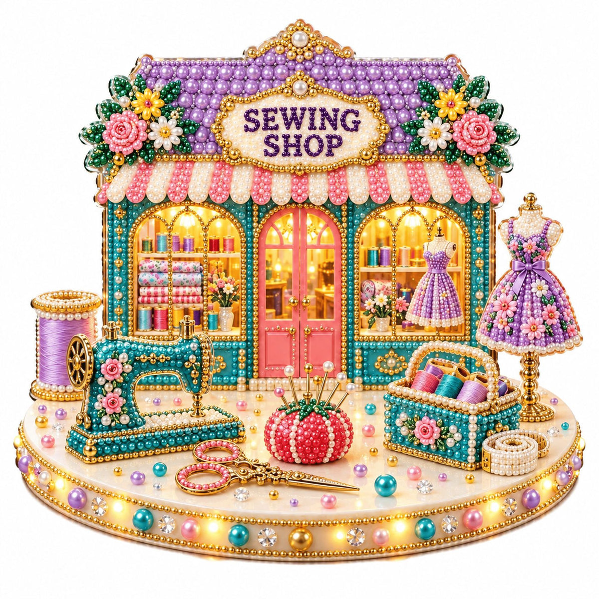 Magical Christmas Village Kit - Sparkling Holiday Centerpiece