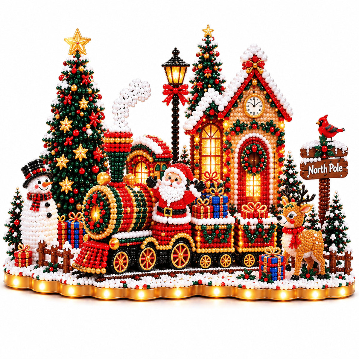 Magical Christmas Village Kit - Sparkling Holiday Centerpiece