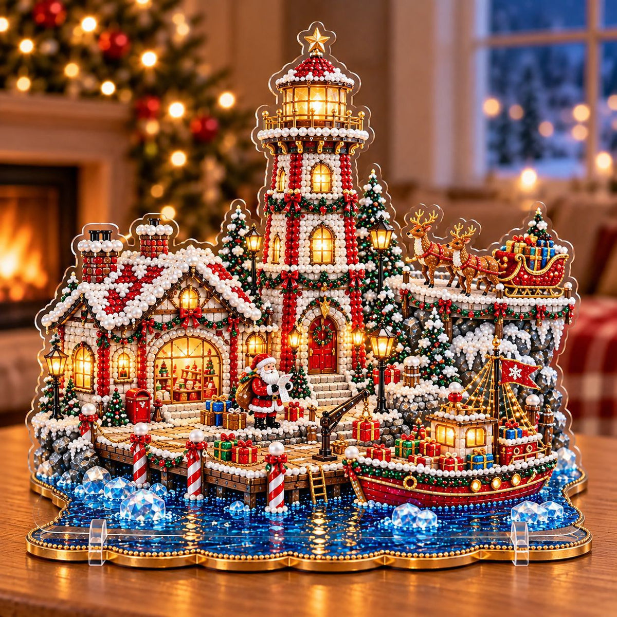 Magical Christmas Village Kit - Sparkling Holiday Centerpiece