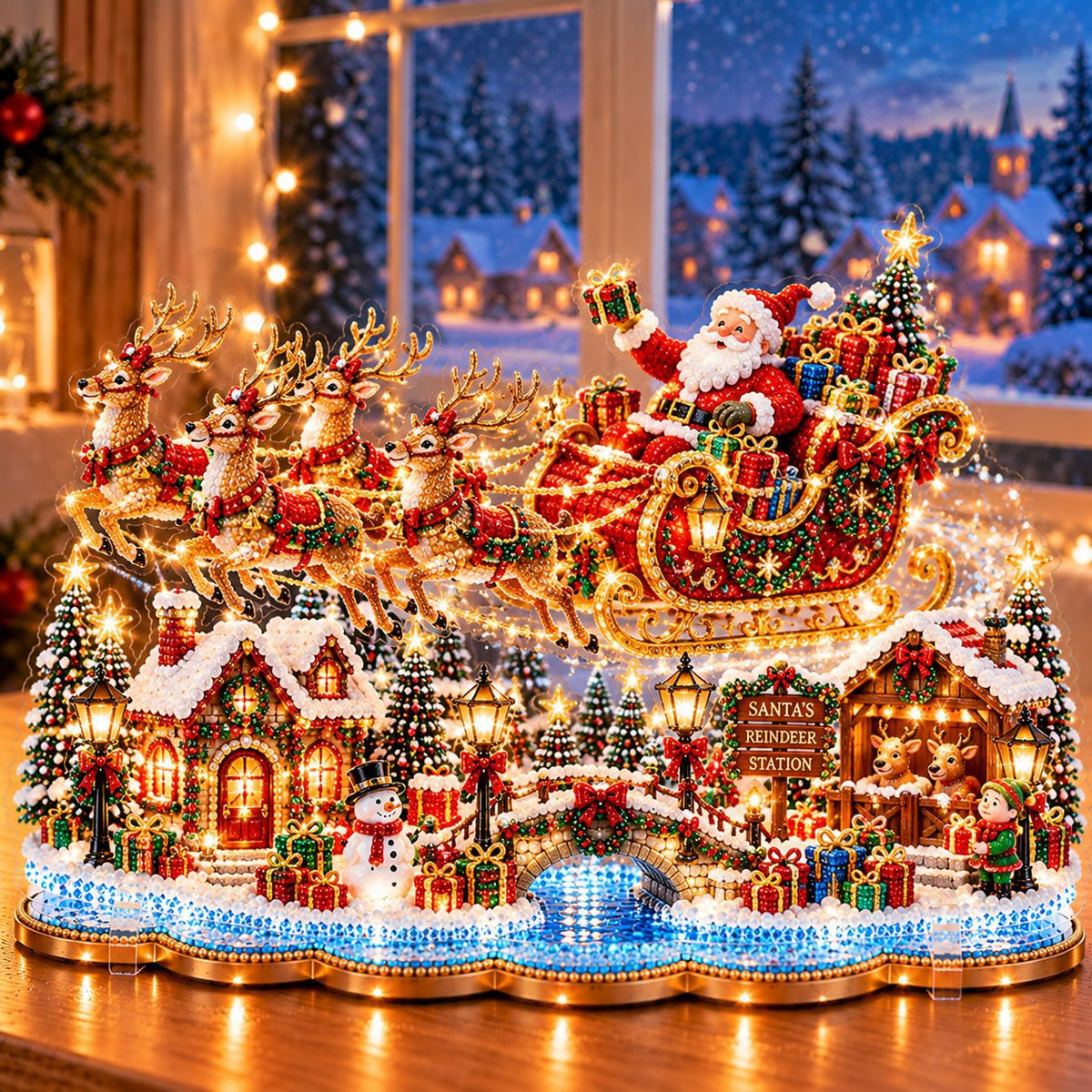 Magical Christmas Village Kit - Sparkling Holiday Centerpiece