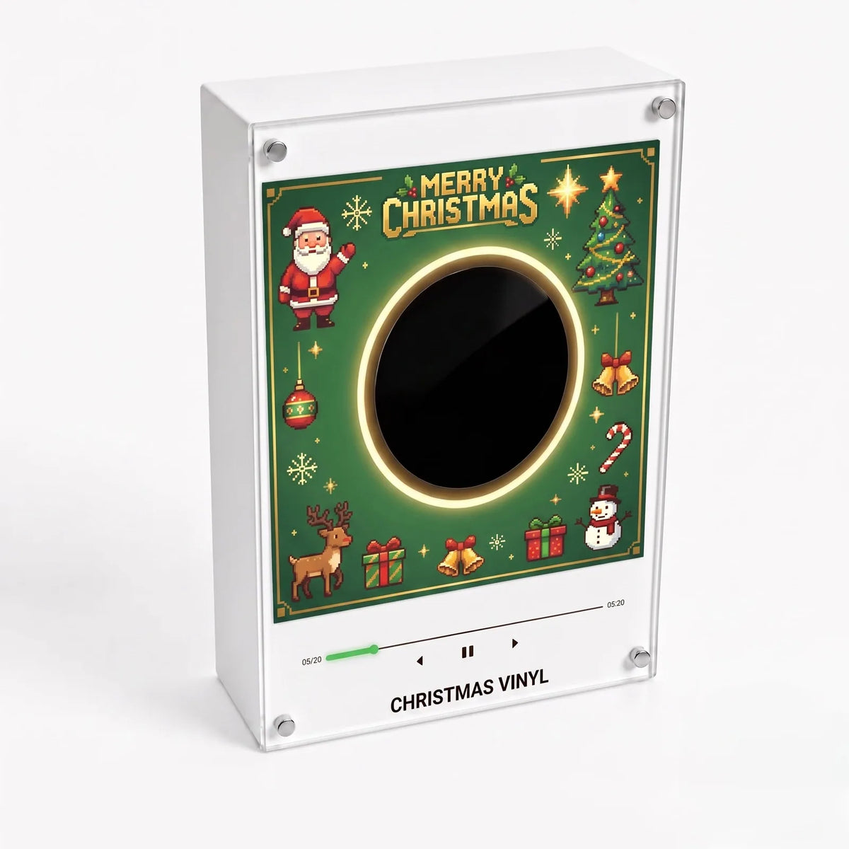 Magnetic Retro Pixel Art Vinyl Christmas Frame