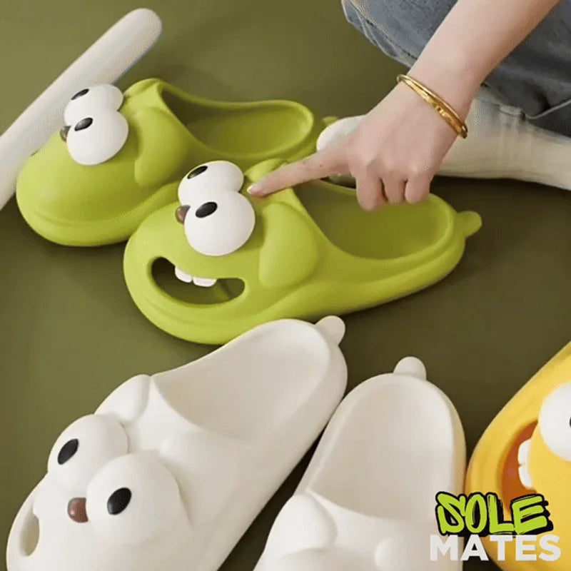 Plush Smiling Face Slippers