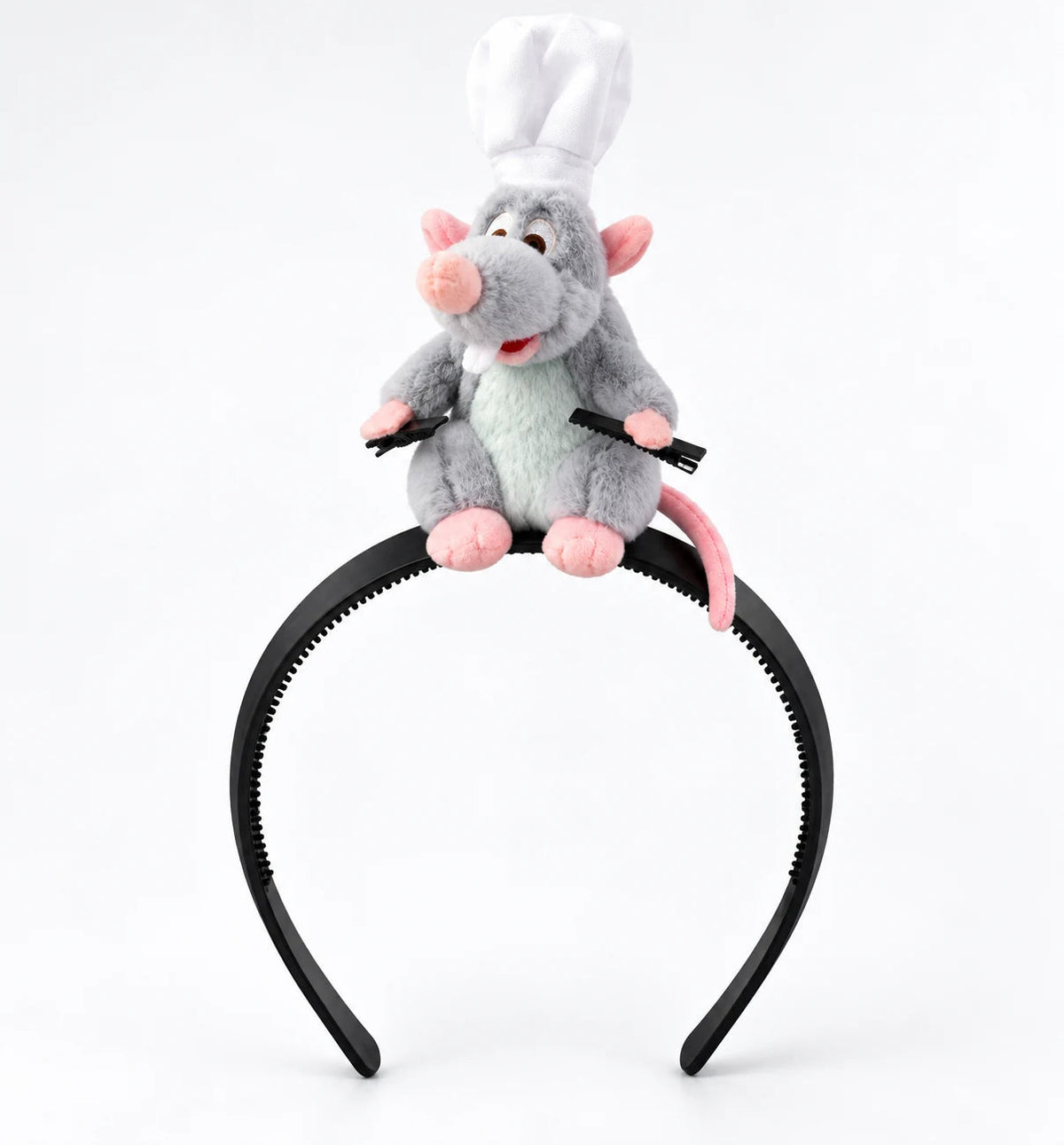 Rat Chef Plush Headband and Clips