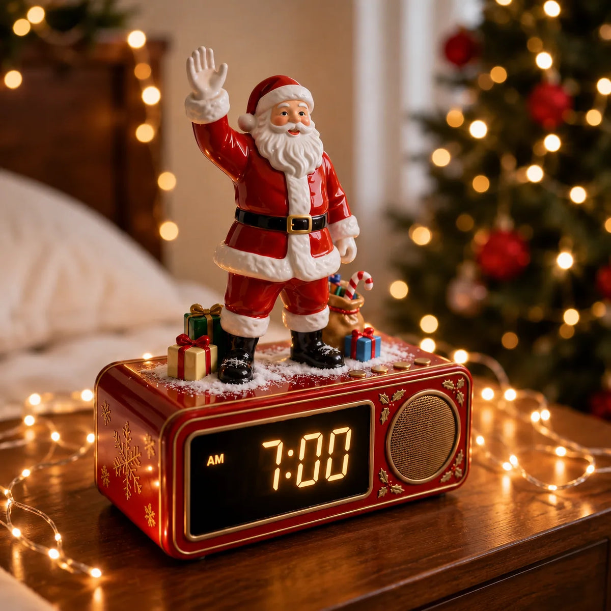 Christmas Animated Santa Holiday Alarm Clock
