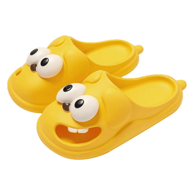 Plush Smiling Face Slippers