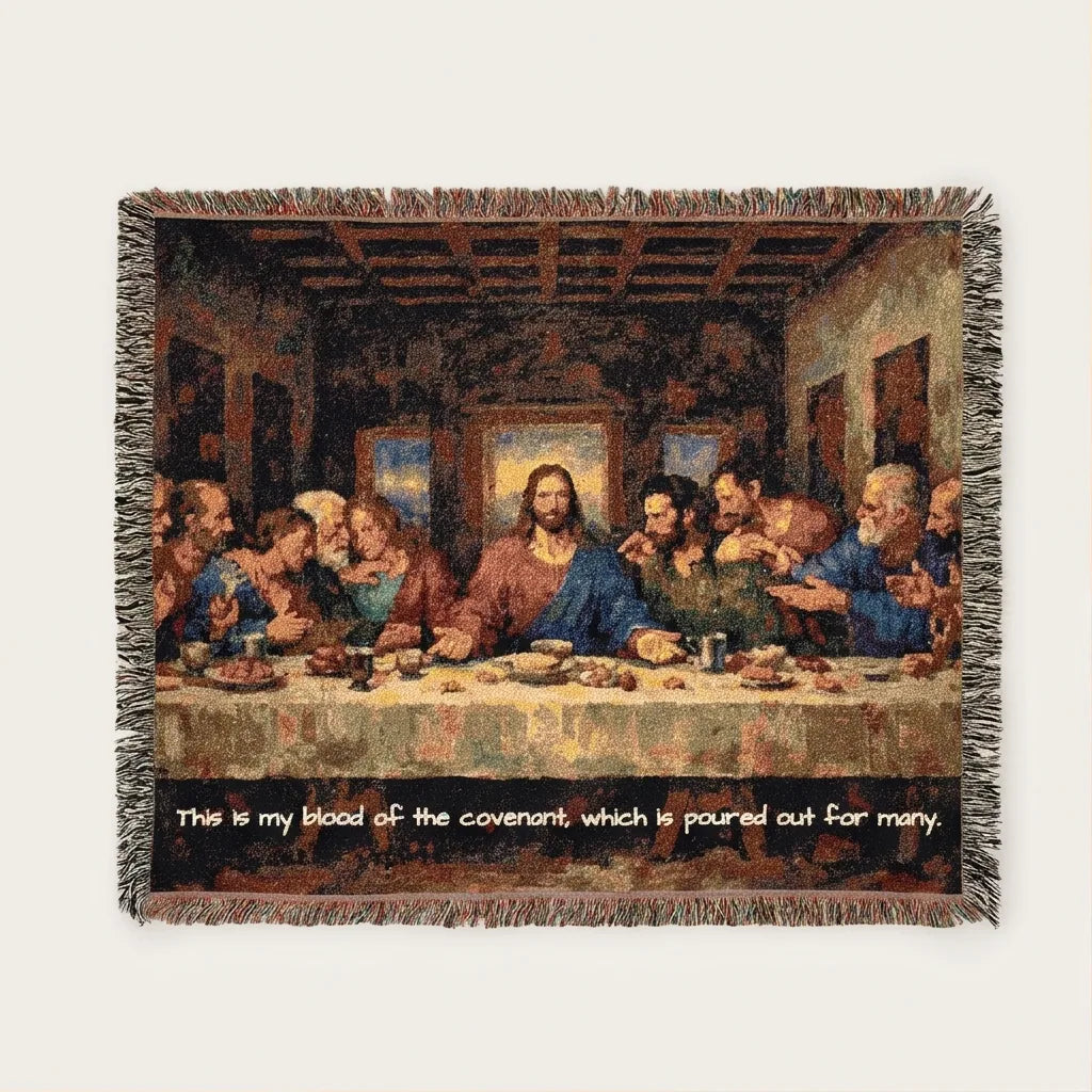 The Last Supper Woven Tapestry Blanket