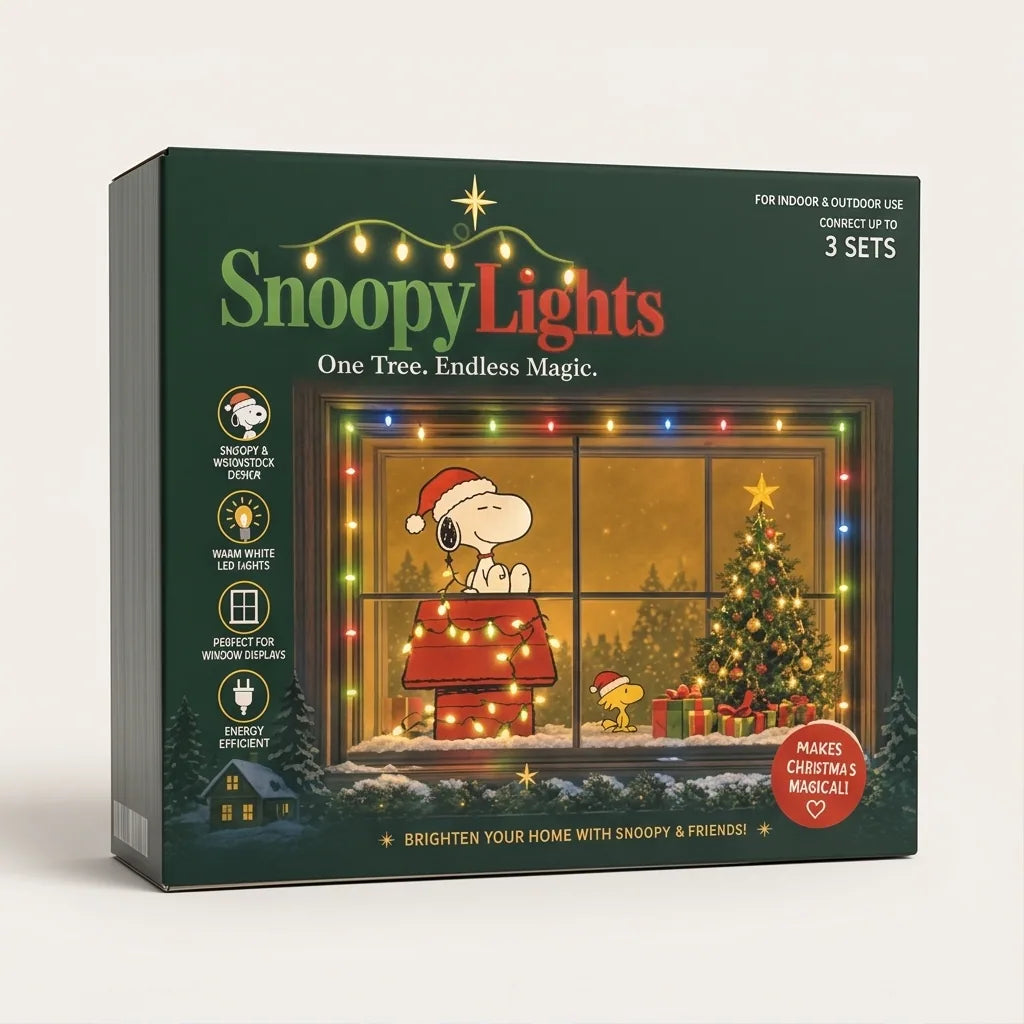 Snoopy & Woodstock Holiday String Lights