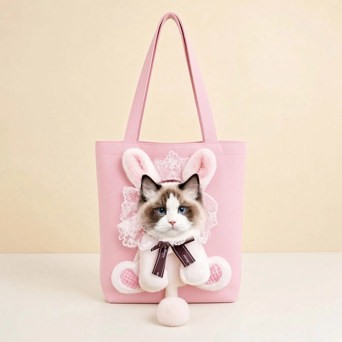 Peek-a-Boo Canvas Pet Carrier Tote