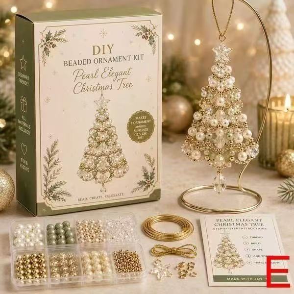 DIY Beaded Christmas Tree Craft Kit - Relaxing Festive Fun