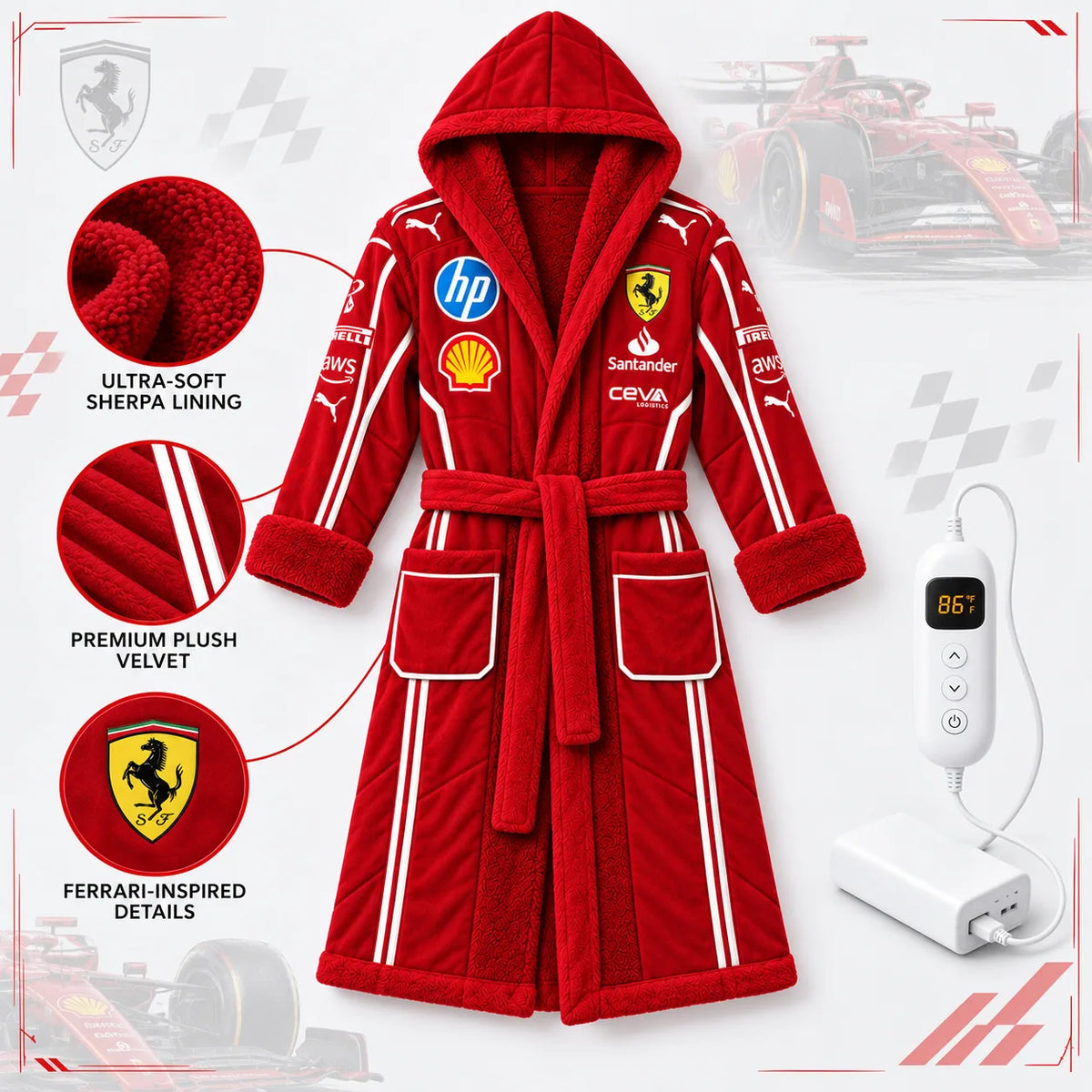 F1 Team Heated Wearable Blanket