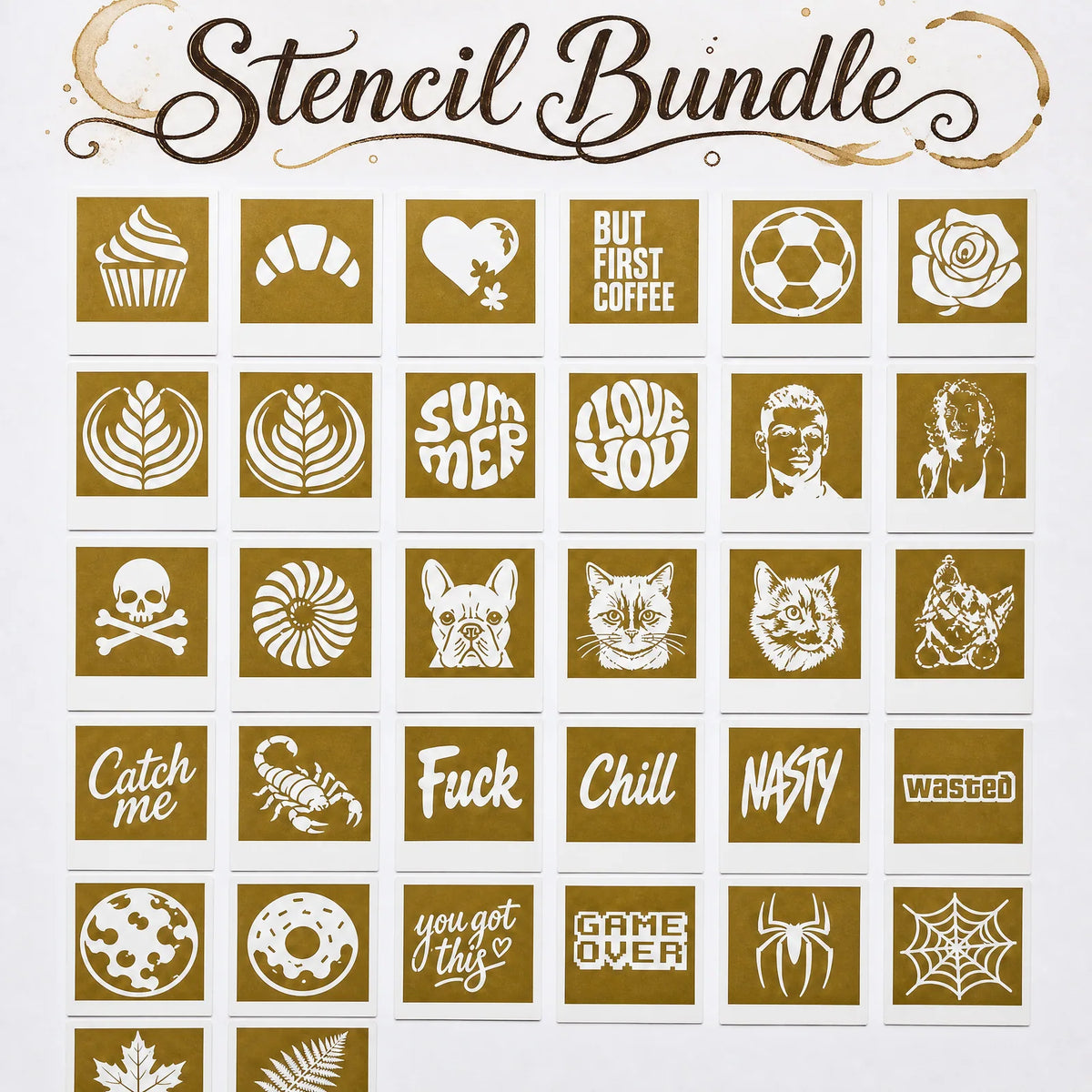 Coffee Photo Printer & Stencil Set