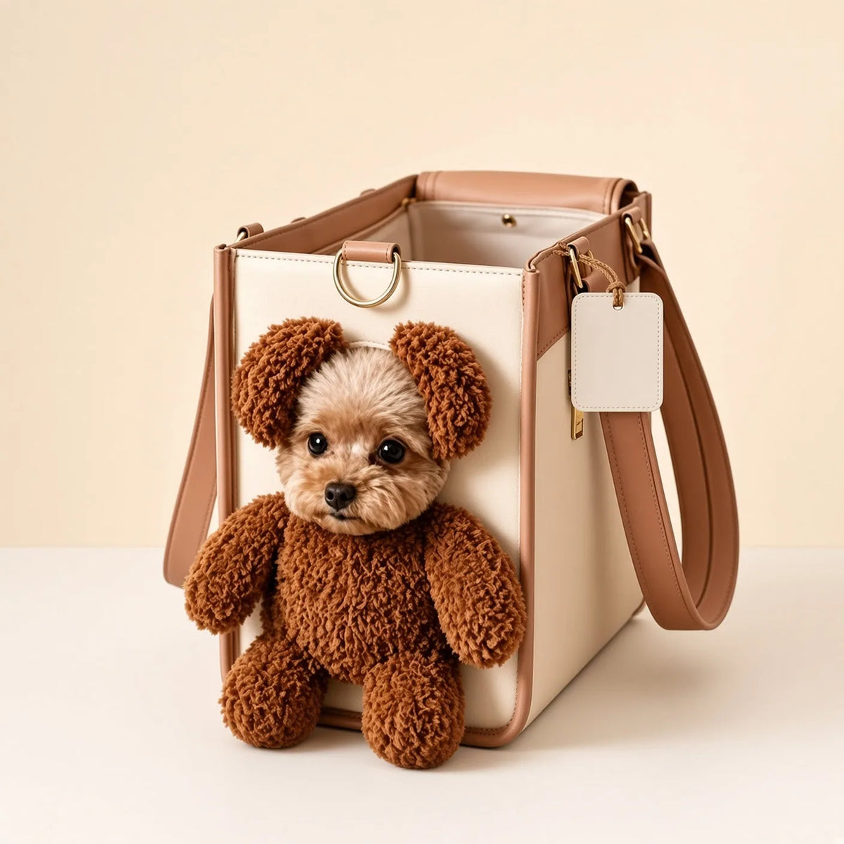 Peek-a-Boo Canvas Pet Carrier Tote