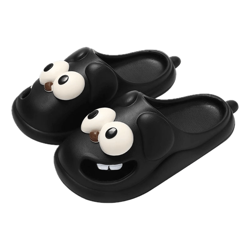 Plush Smiling Face Slippers