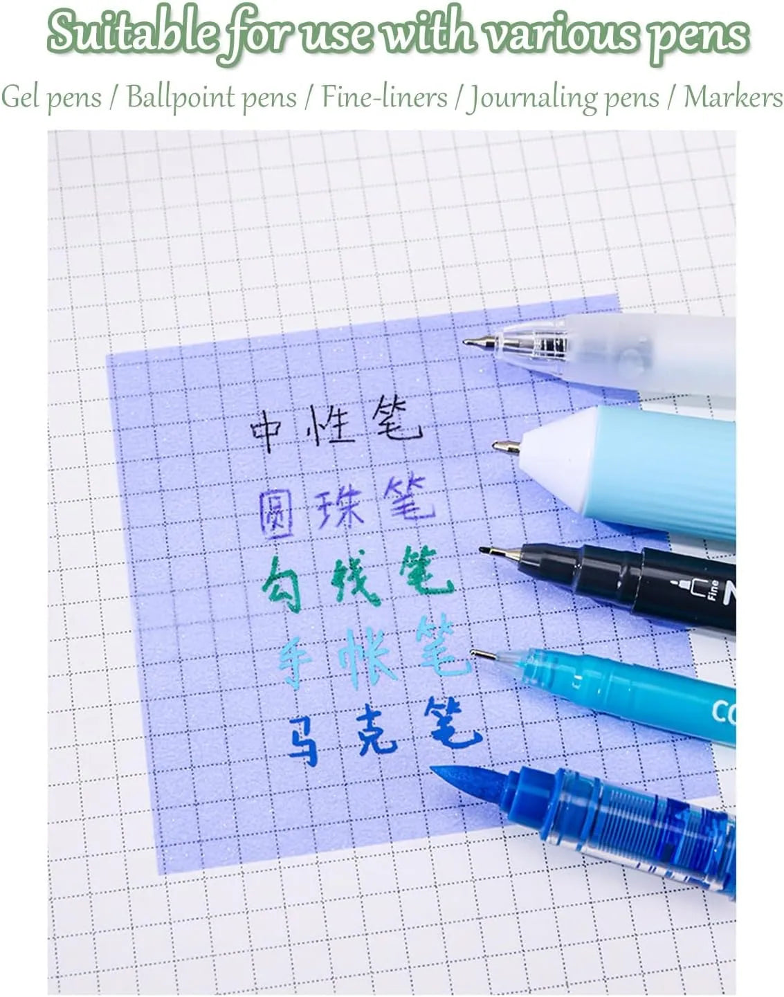 Transparent Glitter Sticky Notes