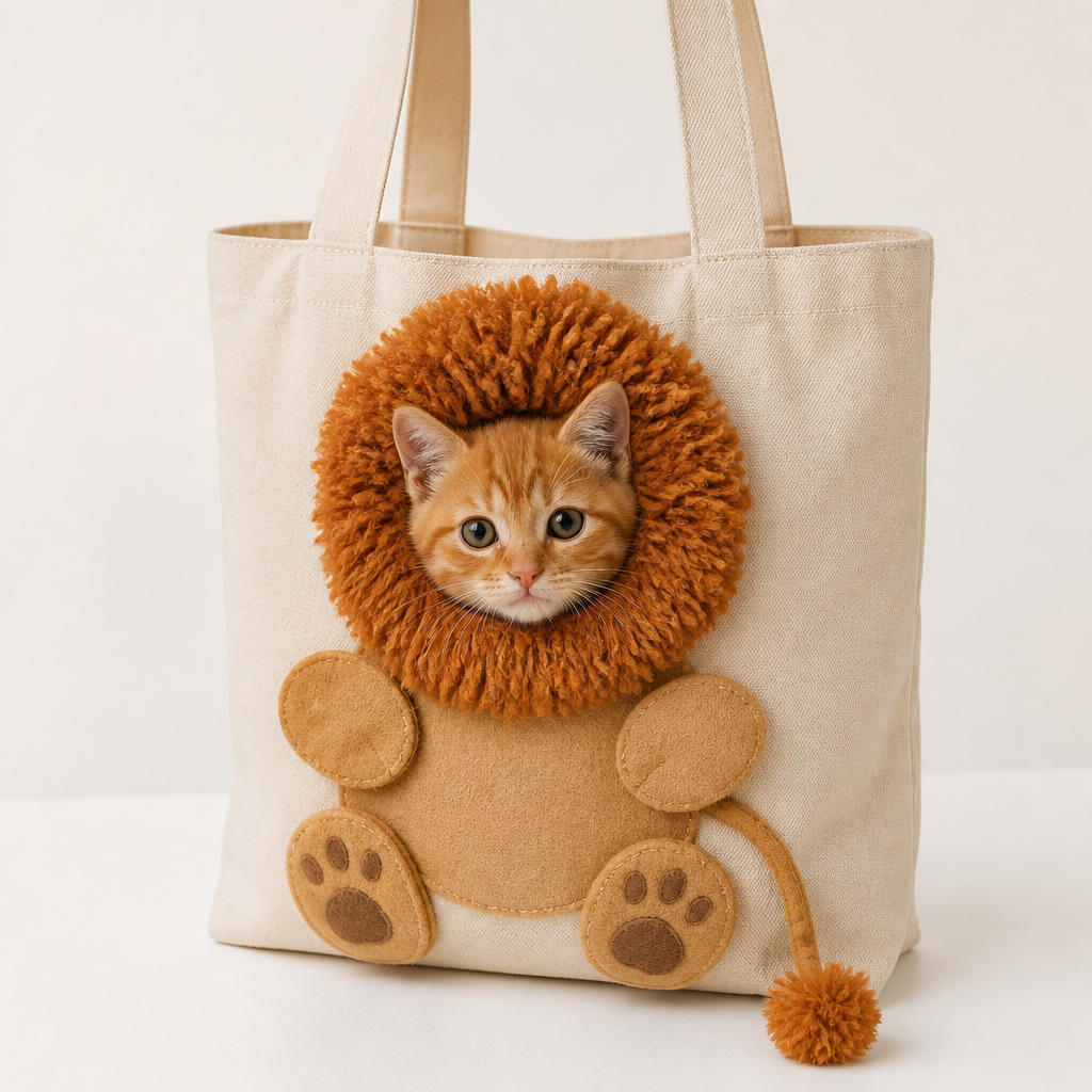 Peek-a-Boo Canvas Pet Carrier Tote