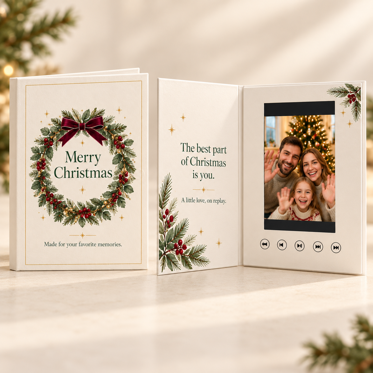 7-Inch Personalized Christmas Video Card